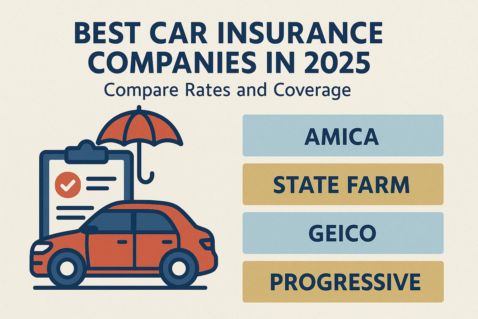 Best Car Insurance Companies in 2025: Compare Rates and Coverage Hero Image
